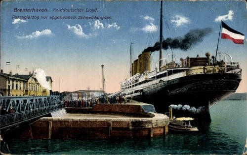 Bremerhaven schnelldampfer - ak, bremerhaven.