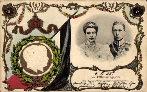 Präge hochzeit kronprinz - ak,